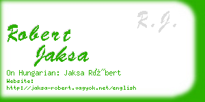 robert jaksa business card